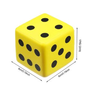 1 Pc PU Sponge Dice,Table Games Accessory 8cm Big Square Blocks for School Family Math Teaching/Party Favors and Supplies for Teens and Adults