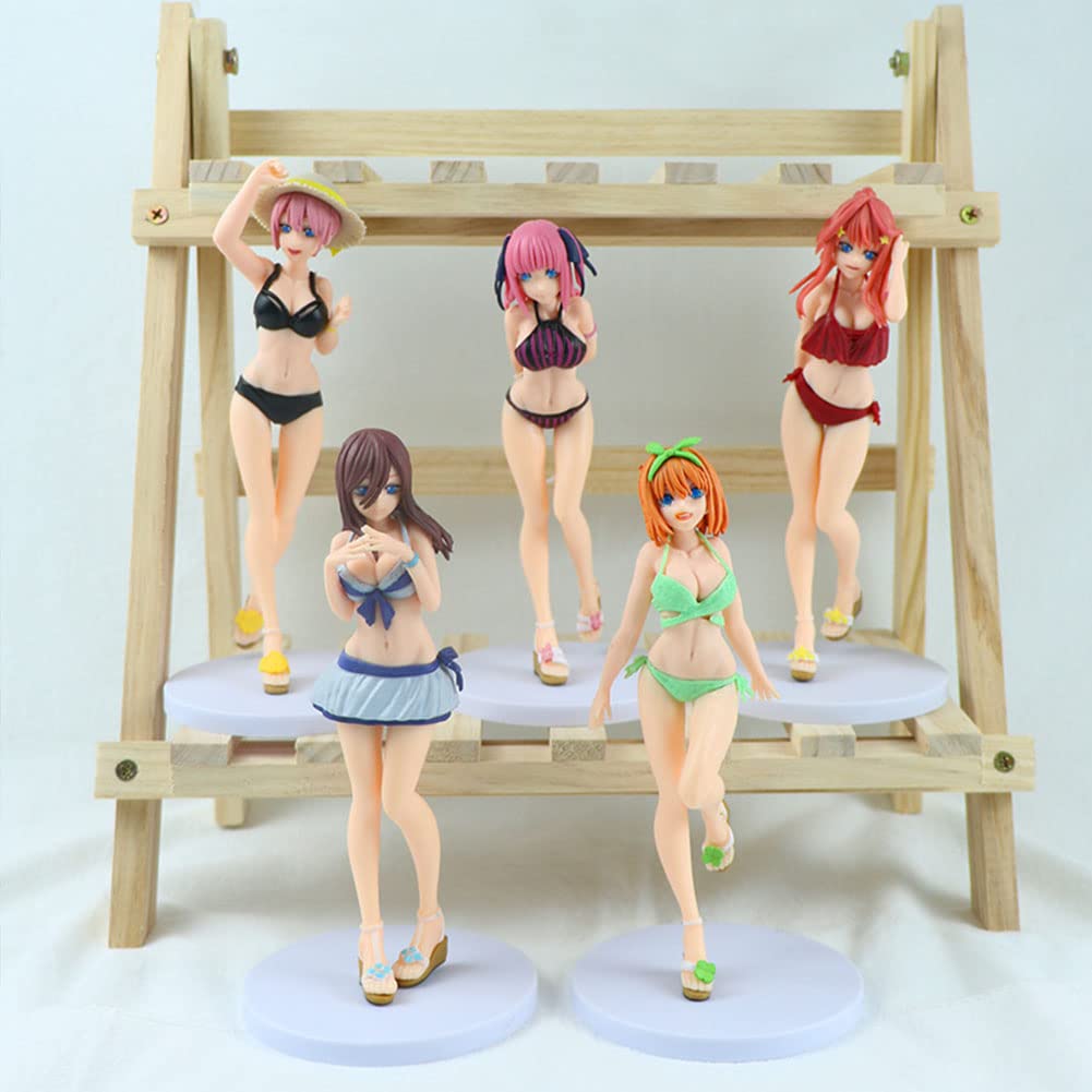 LCDGTJ Quintessential Quintuplets Figure 5 Pack/Set- Nakano Ichika/Nakano Nin/Nakano Miku/Nakano Yotsuba/Nakano Itsuki Anime Figurine - Desktop Display Collectible Gifts for Anime Fans