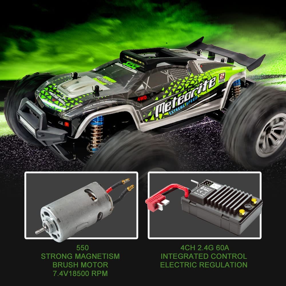 QIYHBVR RC Cars Remote Control Car for Boys 2.4 GHZ 40KM/H High Speed Racing Car, 1:12 RC Trucks 4x4 Offroad with Lights, Electric Rock Crawler Toy Car Gift for Kids Adults Girls