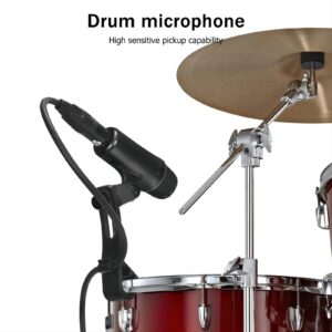 W IN-MIX G7 7-Piece Wired Dynamic Drum Mic Kit (Whole Metal)- Kick Bass, Tom/Snare & Cymbals Microphone Use for Drums, Vocal, Other Instrument Complete with Thread Clip, Mics Holder