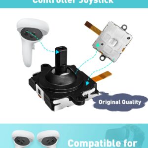 Joystick Replacement Kit for Oculus Quest 2 Controller, OLCLSS Accessories for Oculus Quest 2 Controller and Meta Quest 2 Controller(Black-11-in-1)