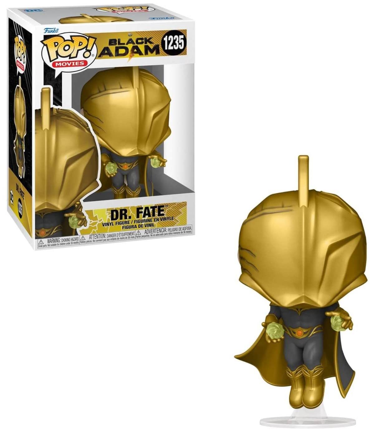 POP DC Heroes: Black Adam - Dr. Fate (Metallic) Funko Vinyl Figure (Bundled with Compatible Box Protector Case), Multicolor, 3.75 inches