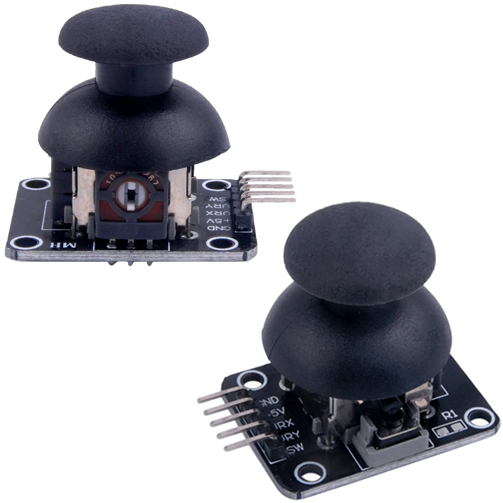 Wishiot Thumb Joystick Module Dual Axis Sensor Game Controller Sensor Joystick Breakout Module Compatible with Arduino PS2 Raspberry Pi (2)