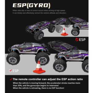 QIYHBVR RC Cars Remote Control Car for Boys 2.4 GHZ 40KM/H High Speed Racing Car, 1:12 RC Trucks 4x4 Offroad with Lights, Electric Rock Crawler Toy Car Gift for Kids Adults Girls