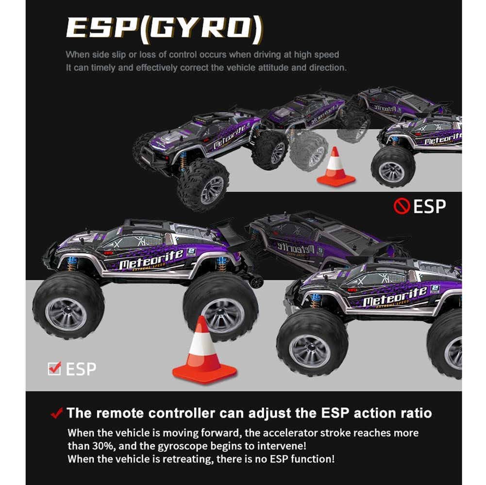 QIYHBVR RC Cars Remote Control Car for Boys 2.4 GHZ 40KM/H High Speed Racing Car, 1:12 RC Trucks 4x4 Offroad with Lights, Electric Rock Crawler Toy Car Gift for Kids Adults Girls