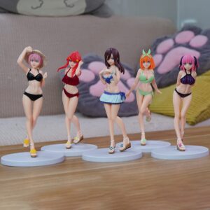 LCDGTJ Quintessential Quintuplets Figure 5 Pack/Set- Nakano Ichika/Nakano Nin/Nakano Miku/Nakano Yotsuba/Nakano Itsuki Anime Figurine - Desktop Display Collectible Gifts for Anime Fans