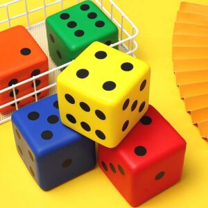 1 Pc PU Sponge Dice,Table Games Accessory 8cm Big Square Blocks for School Family Math Teaching/Party Favors and Supplies for Teens and Adults