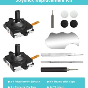 Joystick Replacement Kit for Oculus Quest 2 Controller, OLCLSS Accessories for Oculus Quest 2 Controller and Meta Quest 2 Controller(Black-11-in-1)