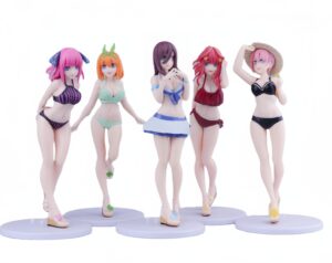 lcdgtj quintessential quintuplets figure 5 pack/set- nakano ichika/nakano nin/nakano miku/nakano yotsuba/nakano itsuki anime figurine - desktop display collectible gifts for anime fans