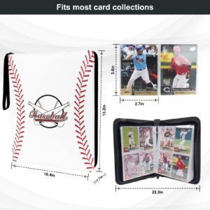 Baseball Card Binder, 900 Pocket Card Collections Album, 9 Pocket Trading Card binder with 50 Removable Sleeves, Card Protectors Holder Fit Football, Baseball, Sport Cards and Other Trading Cards