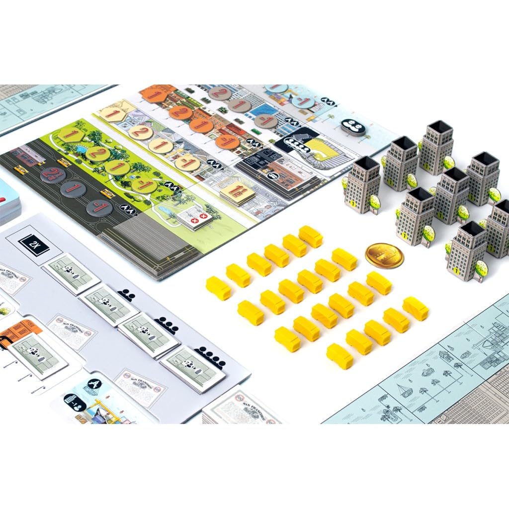 Rebel Studio San Francisco Board Game - Urban Planning Strategy Game, City Building & Designing Game for Kids and Adults, Ages 12+, 2-4 Players, 45-60 Minute Playtime, Made by Rebel Studio