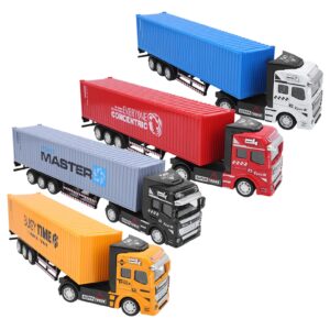 1: 48 Alloy Container Truck Model Toy, High Simulation Detachable Container Children Vehicle Car Toys Sportinggoods Electric Toys, Electronic Pets, Sound Toys(Grey£©