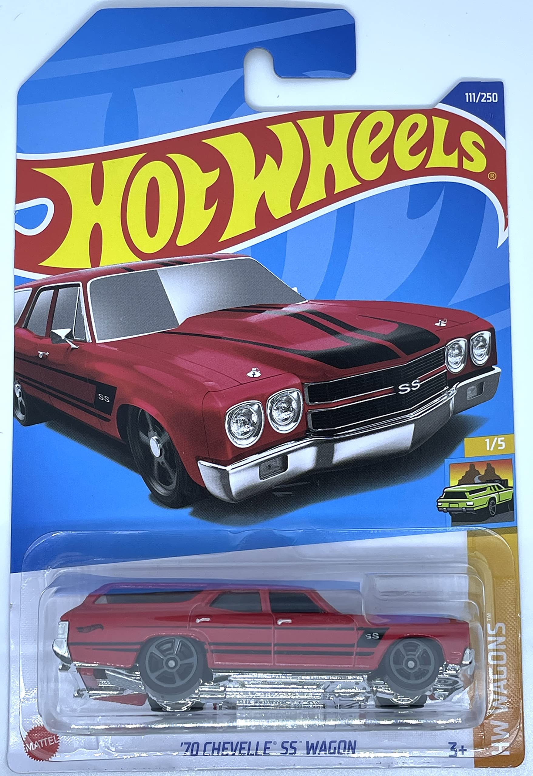 Hot Wheels 2022 - '70 Chevelle SS Wagon - RED - HW Wagons - 1/5