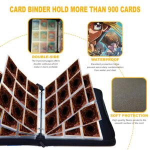 sabermaster Trading YGO Card Binder, Fits 900 Cards Card Collector Album Holder,with 50 Removable Sleeves Toys Gifts for Boys Girls