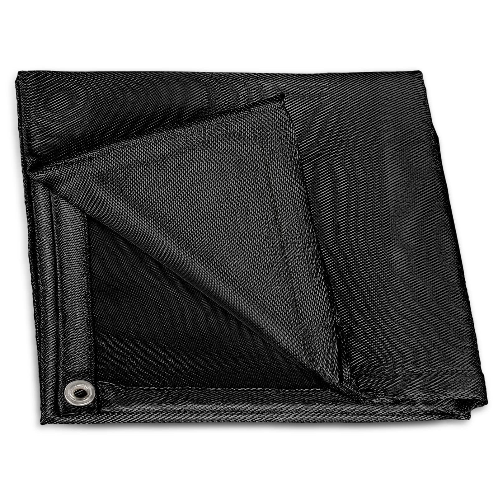 MULMART Welding Blanket 10X10FT, 922GSM, Black, Heavy Duty Welding Blanket, Fireproof Welding Blanket, 1/3”(8mm) Thickness, Large Welding Fireproof Thermal Resistant