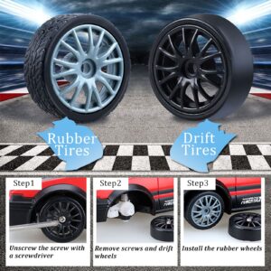 RC Drift Car Remote Control Car 2.4GHz 1:24 Scale 4WD 15KM/H High Speed Model Vehicle LED Lights Drifting Tire Racing Sport Toy Car for Adult Boys Girls Kids Gift 2Pcs Rechargeable Batterie