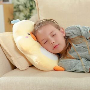 Cartoon Stuffed Animal Plush Pillow - 17.8Inch Cute Duck Plush Pillow Toys Soft and Comfortable Goose Plush Cushion Multipurpose Design for Bedroom Sofa Car Office Decoration Gift