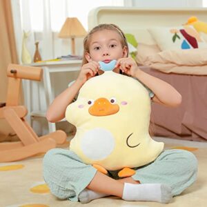 cartoon stuffed animal plush pillow - 17.8inch cute duck plush pillow toys soft and comfortable goose plush cushion multipurpose design for bedroom sofa car office decoration gift