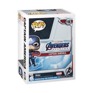 Funko POP! Marvel Avengers Endgame Captain America with Broken Shield & Mjolnir (Glow in The Dark & Metallic), Exclusive