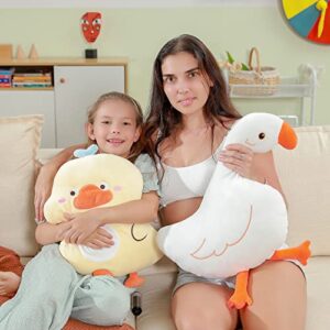 Cartoon Stuffed Animal Plush Pillow - 17.8Inch Cute Duck Plush Pillow Toys Soft and Comfortable Goose Plush Cushion Multipurpose Design for Bedroom Sofa Car Office Decoration Gift