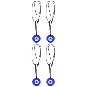 4pcs Baby Accessories Teeth Toddlers Supplies Tools Chew Pendant Children Grinding Evil Eye Blue Toy Teething Kids Necklace for Oral Infant Molar Sensory