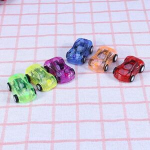 jojofuny 24pcs Color Random Pull and Boy Toys Car Children Transparent Gifts Mini Back Vehicle Push