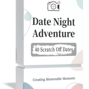 Tryuunion 40 Date Ideas Card Games for Couples Date Night - Unique Date Deck Scratch Off Cards, Gifts for Boyfriend - Romantic Newlywed and Wedding Anniversary Couples Gifts for Him and Her