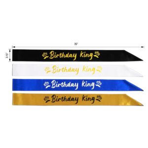 Party to Be Birthday King Sash Gold 3.15" Wide x 35" Long from Shoulder to Hip