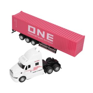 Container Truck Model, Container Truck Model 1:48 Vivid Exquisite Beautiful Decorative Toy Ornament for Above 3 Years Old()