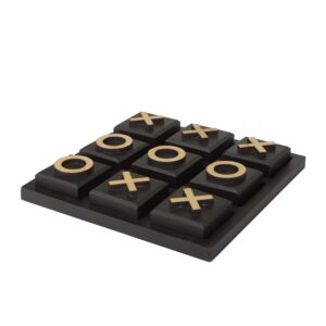 The Novogratz Modern Wood Game Set, SMALL SIZE, Black