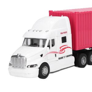 Container Truck Model, Container Truck Model 1:48 Vivid Exquisite Beautiful Decorative Toy Ornament for Above 3 Years Old()