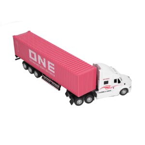 Container Truck Model, Container Truck Model 1:48 Vivid Exquisite Beautiful Decorative Toy Ornament for Above 3 Years Old()