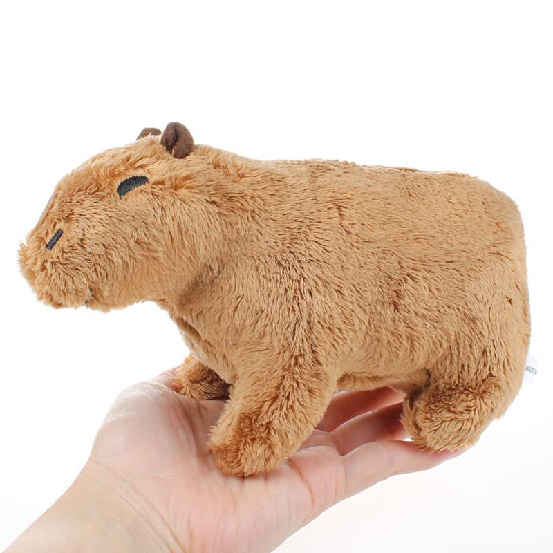 Tiny Heart Capybara Stuffed Animal, Realistic Capybara Plush Cute 7 inch Simulation Stuffed Capybara Plush Toy Gifts Kids Birthday Christmas