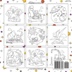 Coloring Book for Boys: Ages 4-8 | Dinosaurs, Diggers, Trucks, Spaceships and Much More!