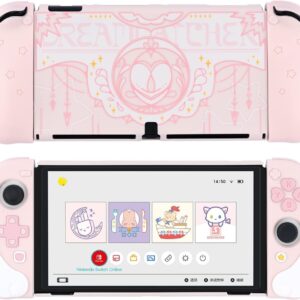 GeekShare Protective Case Compatible with Nintendo Switch OLED Console - Slim Cover Case with Ergonomic Design for Switch Model- Star Wings (For OLED Model)