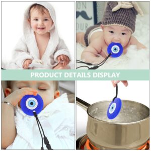 4pcs Baby Accessories Teeth Toddlers Supplies Tools Chew Pendant Children Grinding Evil Eye Blue Toy Teething Kids Necklace for Oral Infant Molar Sensory