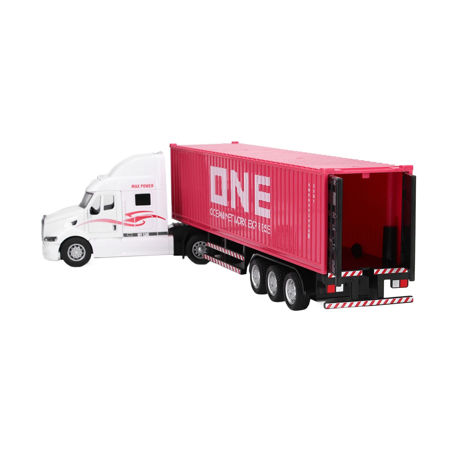 Container Truck Model, Container Truck Model 1:48 Vivid Exquisite Beautiful Decorative Toy Ornament for Above 3 Years Old()