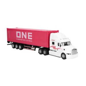 Container Truck Model, Container Truck Model 1:48 Vivid Exquisite Beautiful Decorative Toy Ornament for Above 3 Years Old()