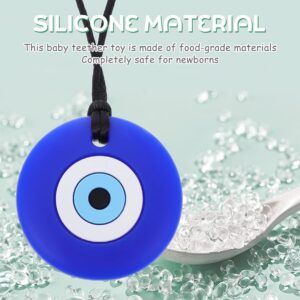 4pcs Baby Accessories Teeth Toddlers Supplies Tools Chew Pendant Children Grinding Evil Eye Blue Toy Teething Kids Necklace for Oral Infant Molar Sensory