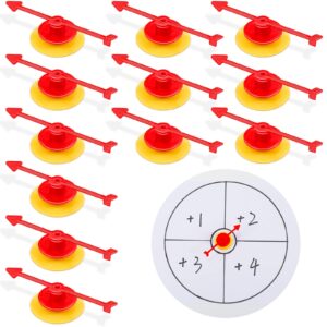 sotiff 20 packs arrow spinners game spinner board game spinners plastic arrow toys for kids diy board replacement party classroom home school projects probability activities(4 inch)