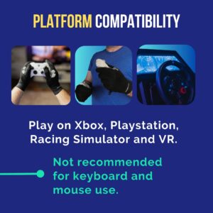 ONISSI Pro Gaming Gloves for Sweaty Hands | Sim Racing Gloves|Full Finger Gamer Gloves for Grip PS4/ PS5/Xbox/PC/VR/Sim Racer