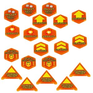 litko mecha combat actions token set | compatible with battletech (variety pack)