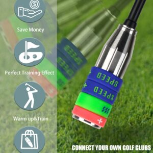 Big Crazy Golf Swing Speed Trainer Adjustable, Golf Training Equipment Three Weight Configuration Options, Golf Tempo Training Aids Connect Your Golf Clubs for Ping