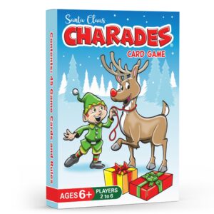 arizona gameco santa claus charades, a family christmas party game for kids ages 6 and up – no reading is required to play – perfect for families, stocking stuffer