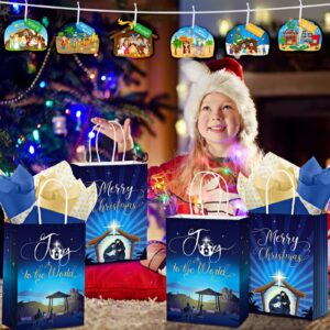 Funrous 36 Pack Make a Nativity Scene Christmas Nativity Craft Kits Nativity Scene Hanging Ornaments Religious Christian Craft Kits for Holy Night Christian Religious Party Supplies 6 Styles