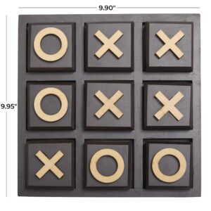 The Novogratz Modern Wood Game Set, SMALL SIZE, Black