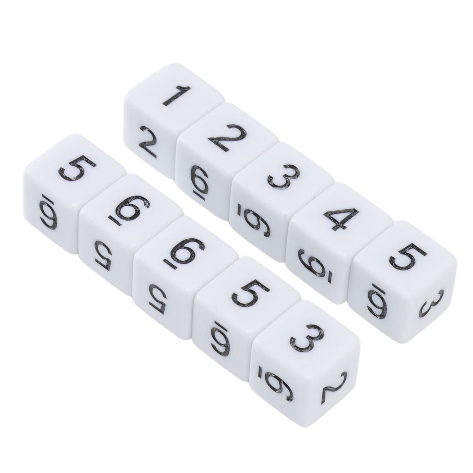 Drfeify Six Sided Dice with Numbers, 20PCS/SET, 16mm, Plastic Multifunction Dice Cube for Board Game Toy Bar Home