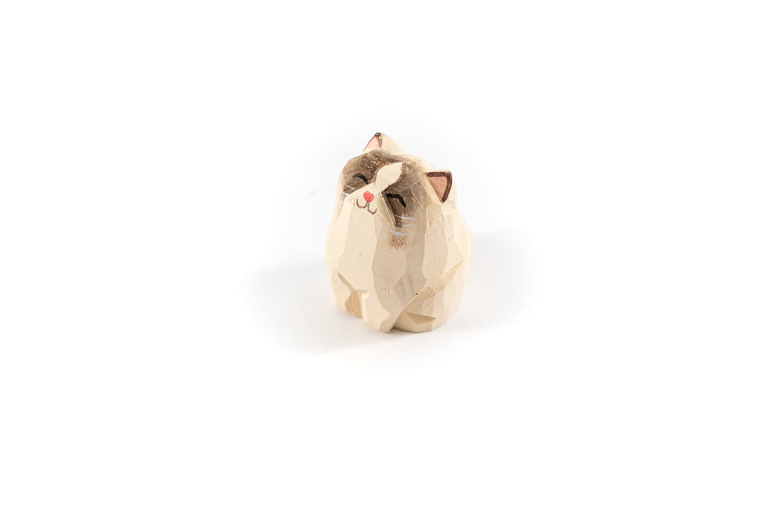 Islandoffer Wooden Carving Kitten Set (3 pcs)