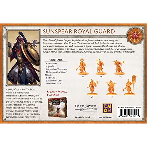 CMON A Song of Ice and Fire Tabletop Miniatures Game Sunspear Royal Guard Unit Box | Strategy Game for Teens and Adults | Ages 14+ | 2+ Players | Average Playtime 45-60 Minutes, Multicolor (SIF704)