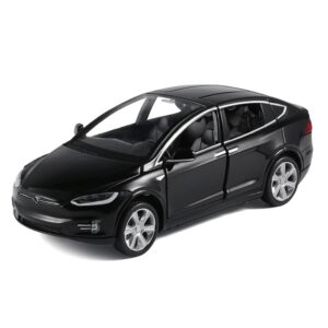 1/32 model x metal die casting toy car for 3 to 12 year old boy pull back car toy with sound and lights (black)